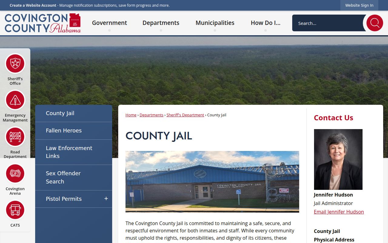 Covington County jail page