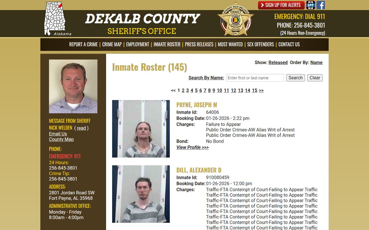 DeKalb County inmate roster