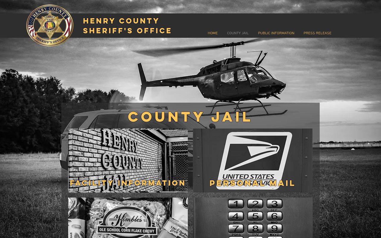 Henry County jail page