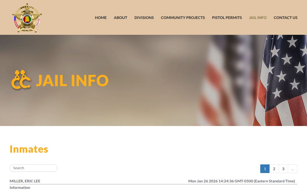 Lawrence County Sheriff's Office inmates page