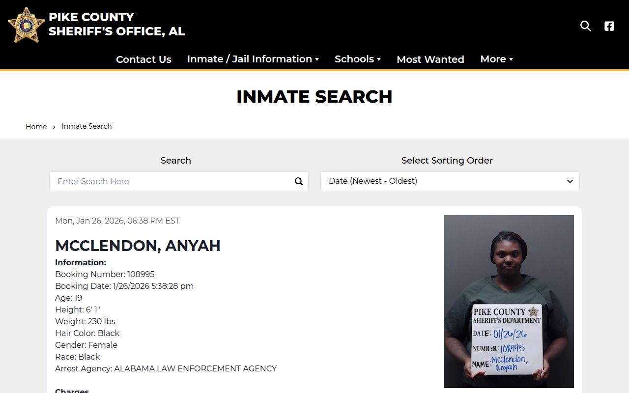 Pike County Inmate Roster