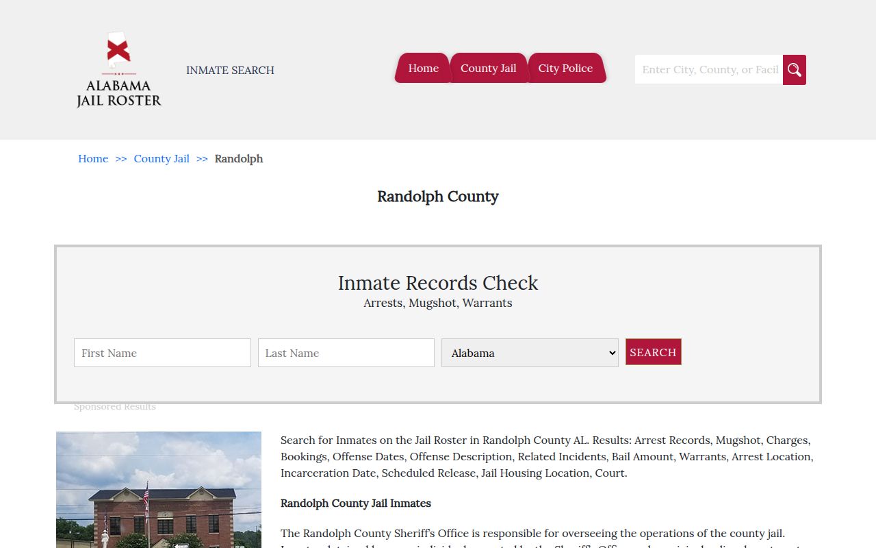 Randolph County Jail Information