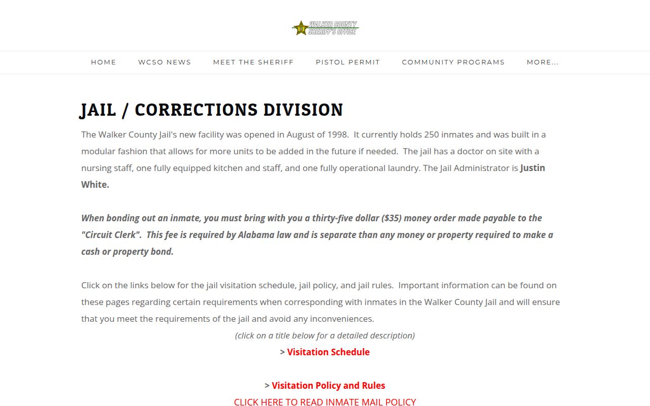 Walker County Jail Page