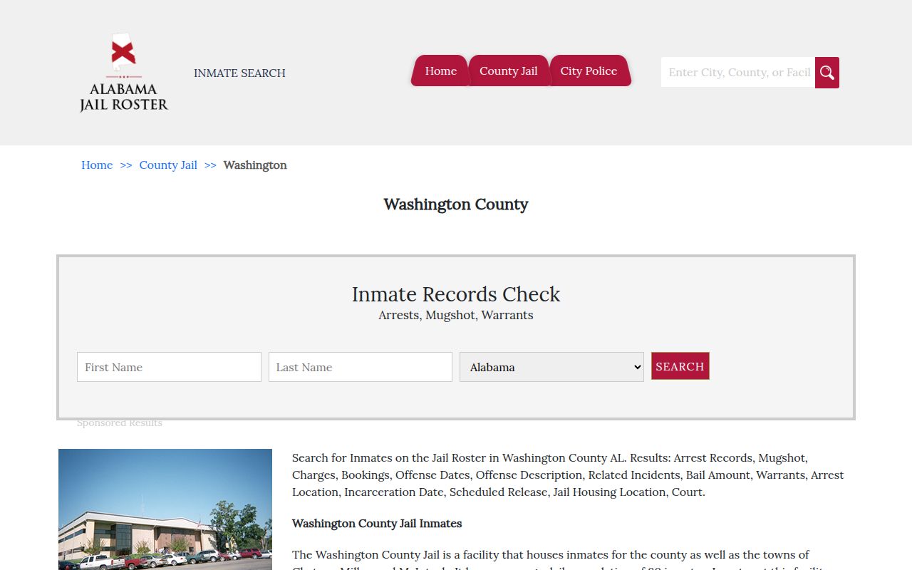 Washington County Jail Information