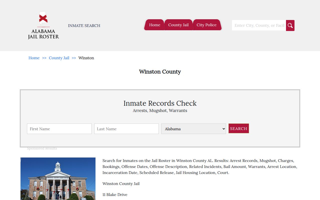 Winston County Jail Information
